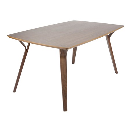 LUMISOURCE Folia Dining Table in Walnut Wood DT-FOLIA6338 WL